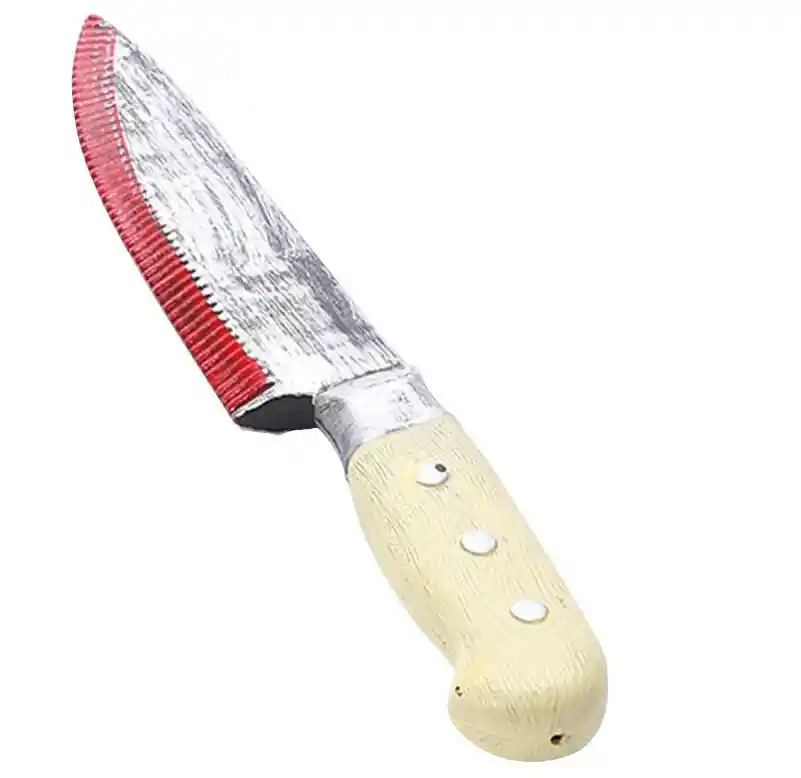 Cuchillo Plástico Espeluznante Blanco Cosplay De Horror Disfraz Halloween