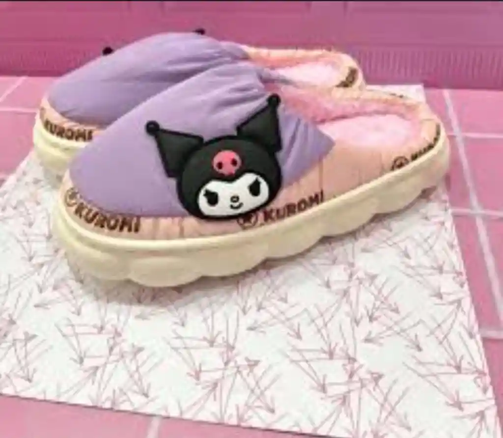 Pantuflas Babuchas De Lino Inspiradas En Kuromi Hellow Kitty