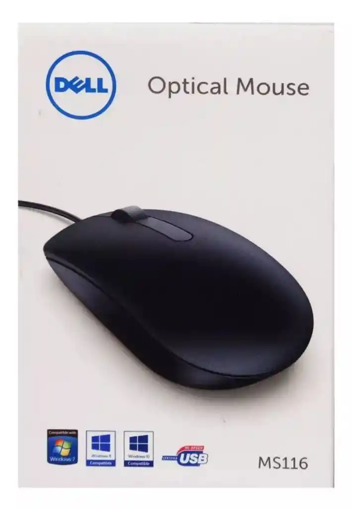 Mouse Ms 116 Alámbrico Dell Negro