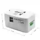 Adaptador De Corriente Universal Con Puerto Usb /adaptador Enchufe Universal Compacto Y Funcional