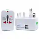 Adaptador De Corriente Universal Con Puerto Usb /adaptador Enchufe Universal Compacto Y Funcional