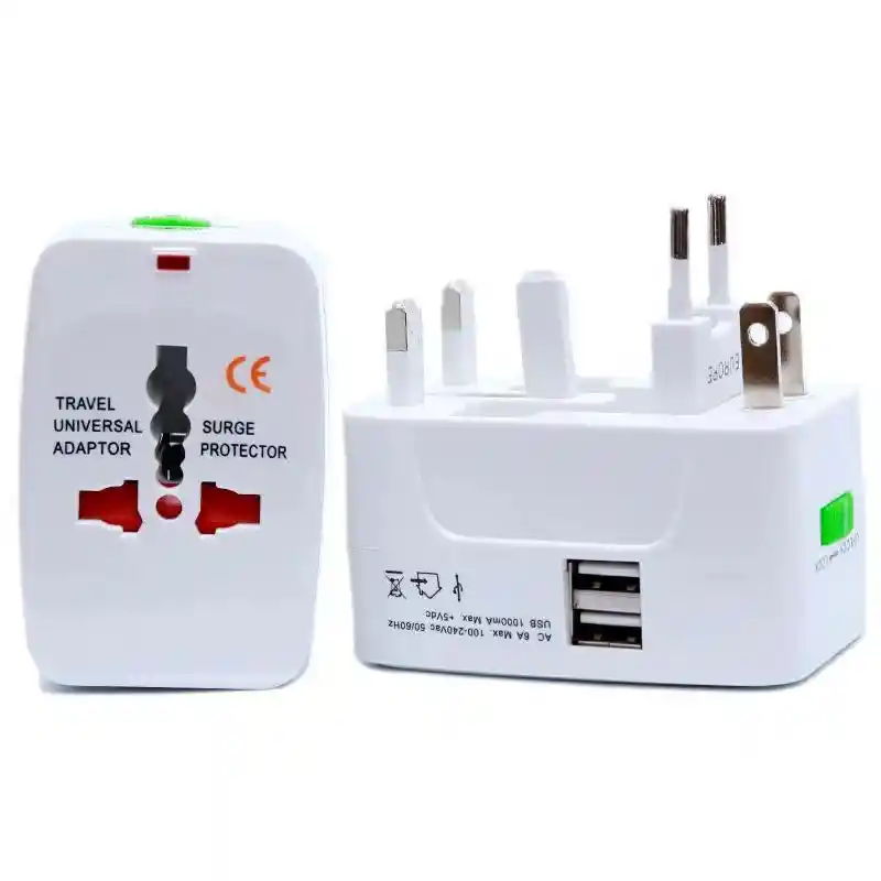 Adaptador De Corriente Universal Con Puerto Usb /adaptador Enchufe Universal Compacto Y Funcional