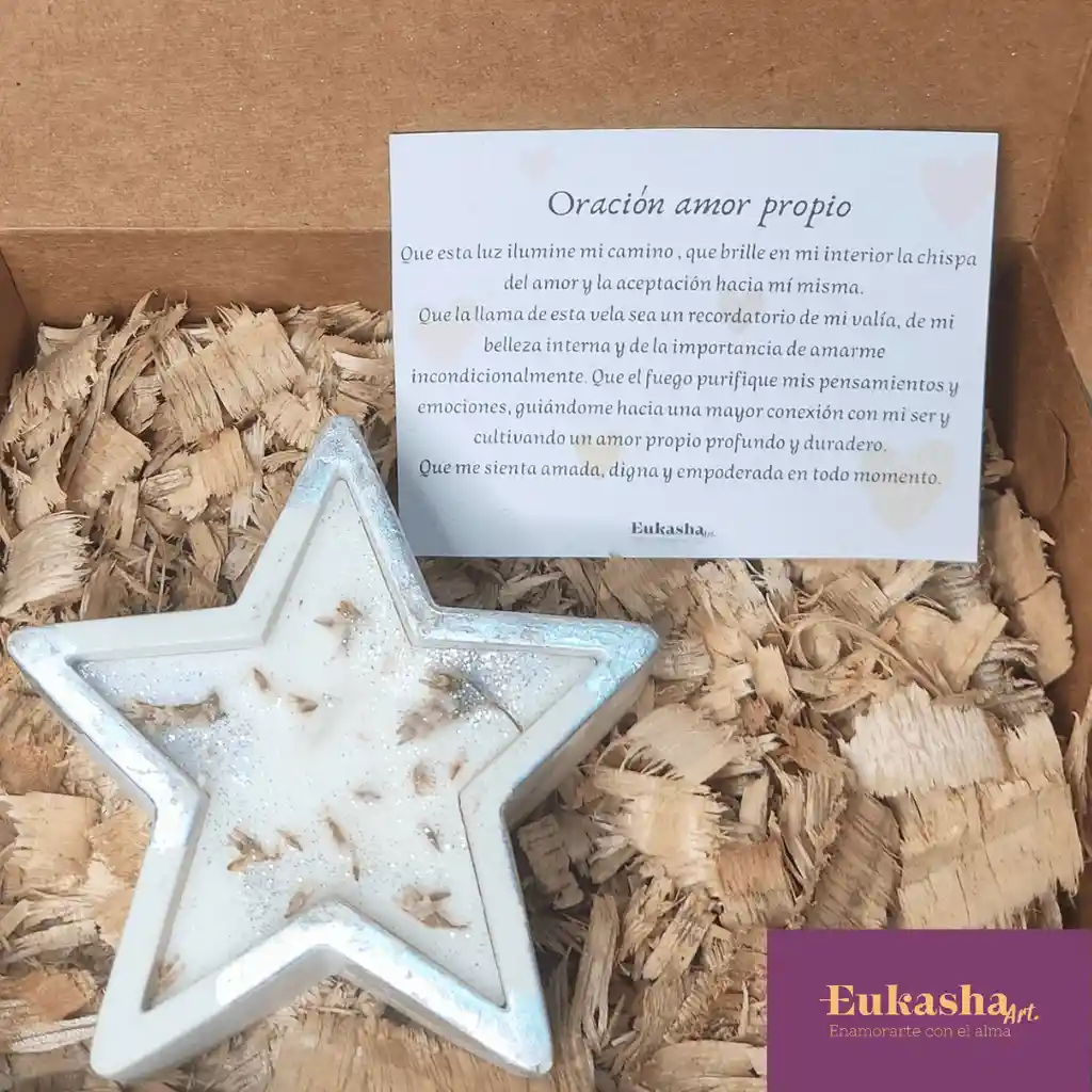 Vela Estrella Concreto Amor Propio