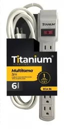 Multitoma Titanium 5m 6 Entradas Cable Con Proteccion (tipo Techman)