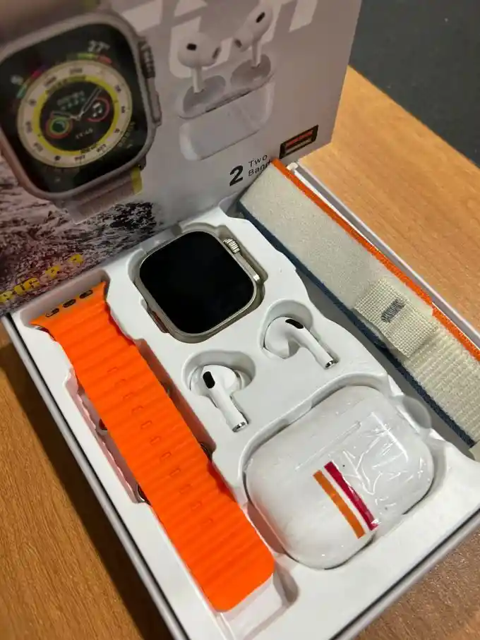 Combo Reloj Y Audifonos Watch Q9 Ultra +2 Pulsos