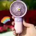 Mini Ventilador De Mano Con Agarre Flor