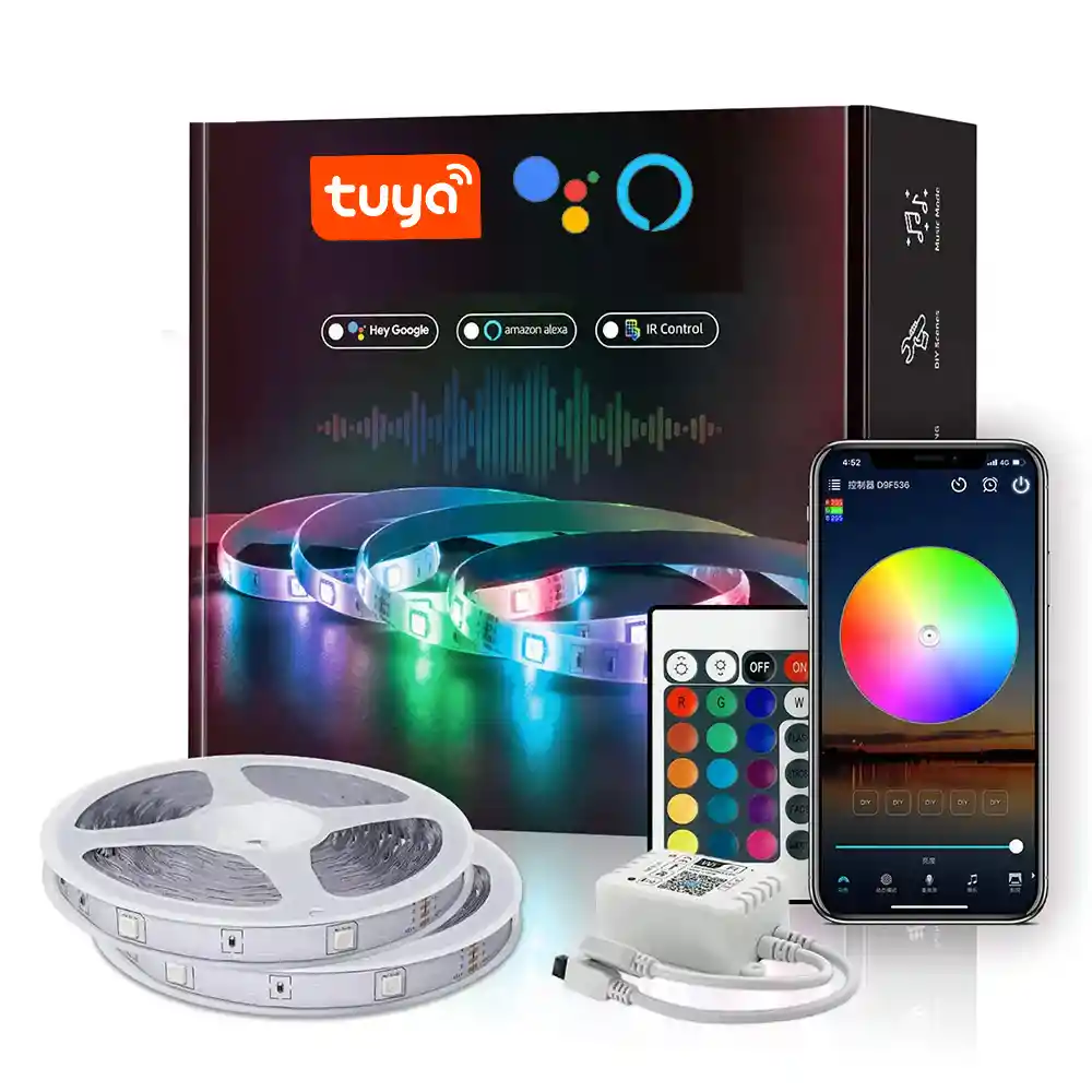 Cinta Led Rgb 10m Wifi Control Por Voz App Tuya Alexa/google