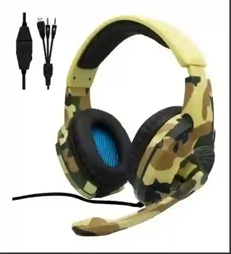 Audífonos Diadema Gamer Komc G305 Con Microfono Led Usb Rgb