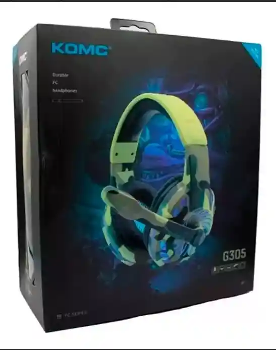 Audífonos Diadema Gamer Komc G305 Con Microfono Led Usb Rgb