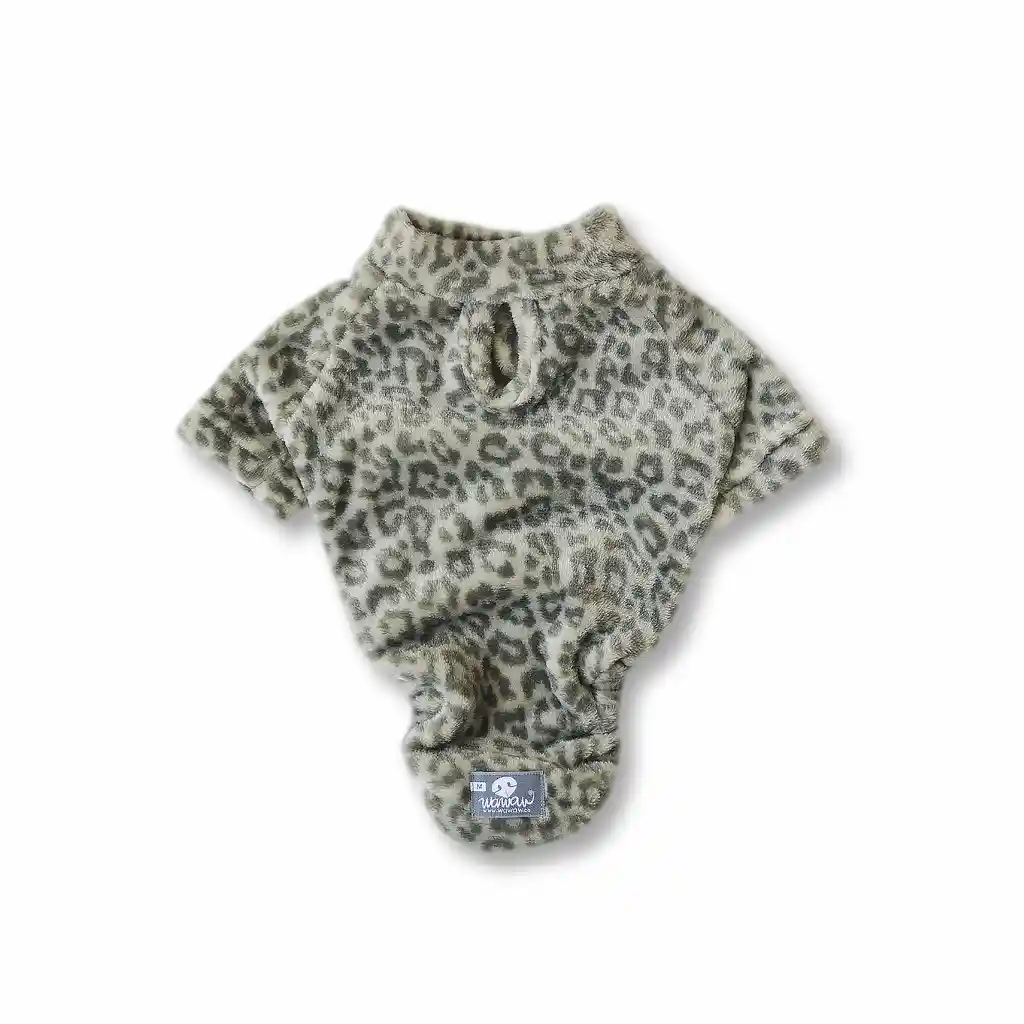 Saco L Cuerpo Largo Cuello Nerú Animal Print Gris