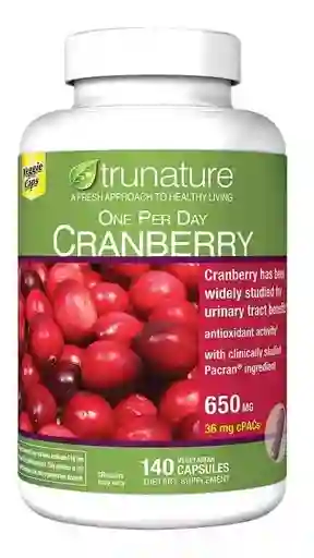 Cranberry Trunature 650mg Apoyo Al Tracto Urinario 140 Capsulas