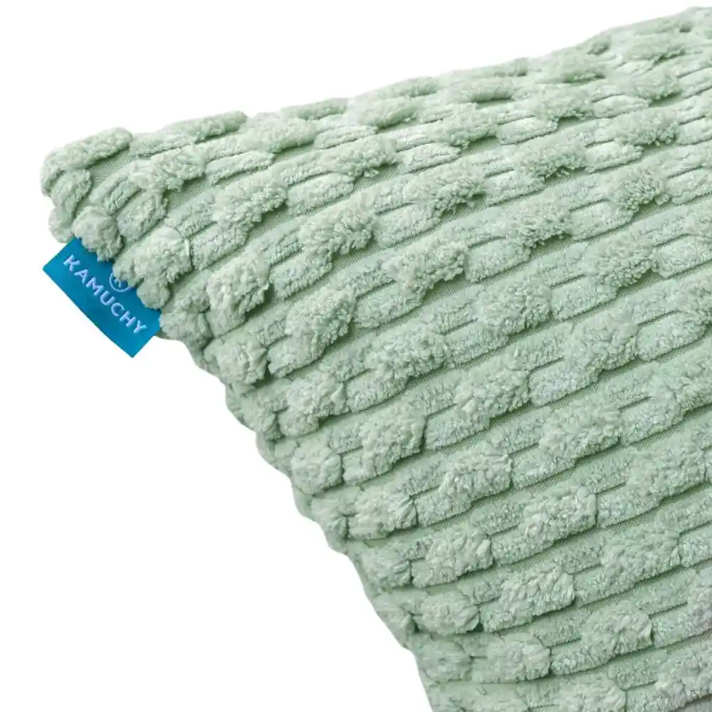 Cojin Kamuchy Jacquard 47x47cm Verde Poliester