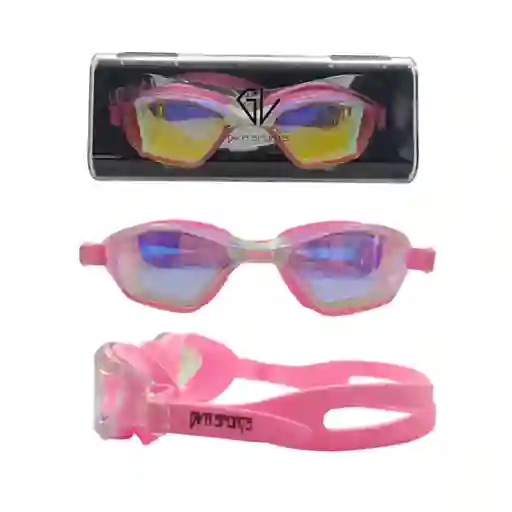 Gafas De Natación Con Protección Uv, Anti Fog - M2207/ Rosado