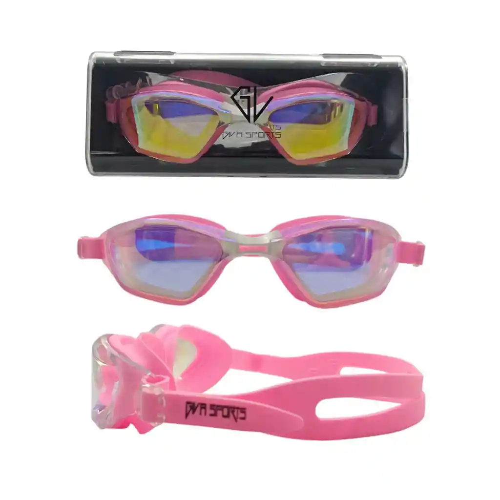 Gafas De Natación Con Protección Uv, Anti Fog - M2207/ Rosado