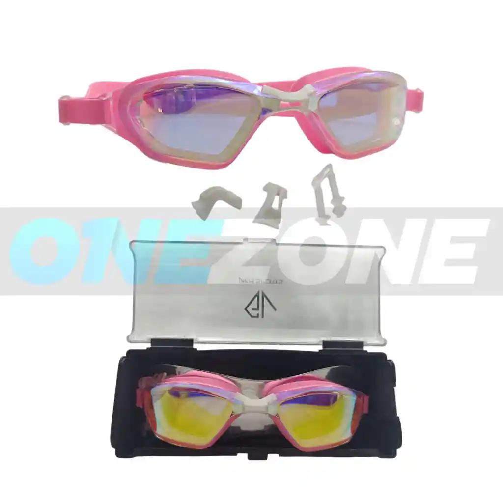 Gafas De Natación Con Protección Uv, Anti Fog - M2207/ Rosado