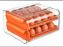 Canasta Porta Huevos Organizador X32 Con Tapa Cocina Nevera