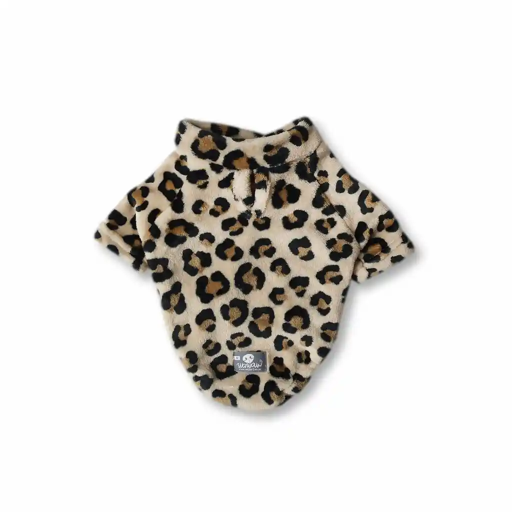 Saco 3xl Cuello Nerú Animal Print Café