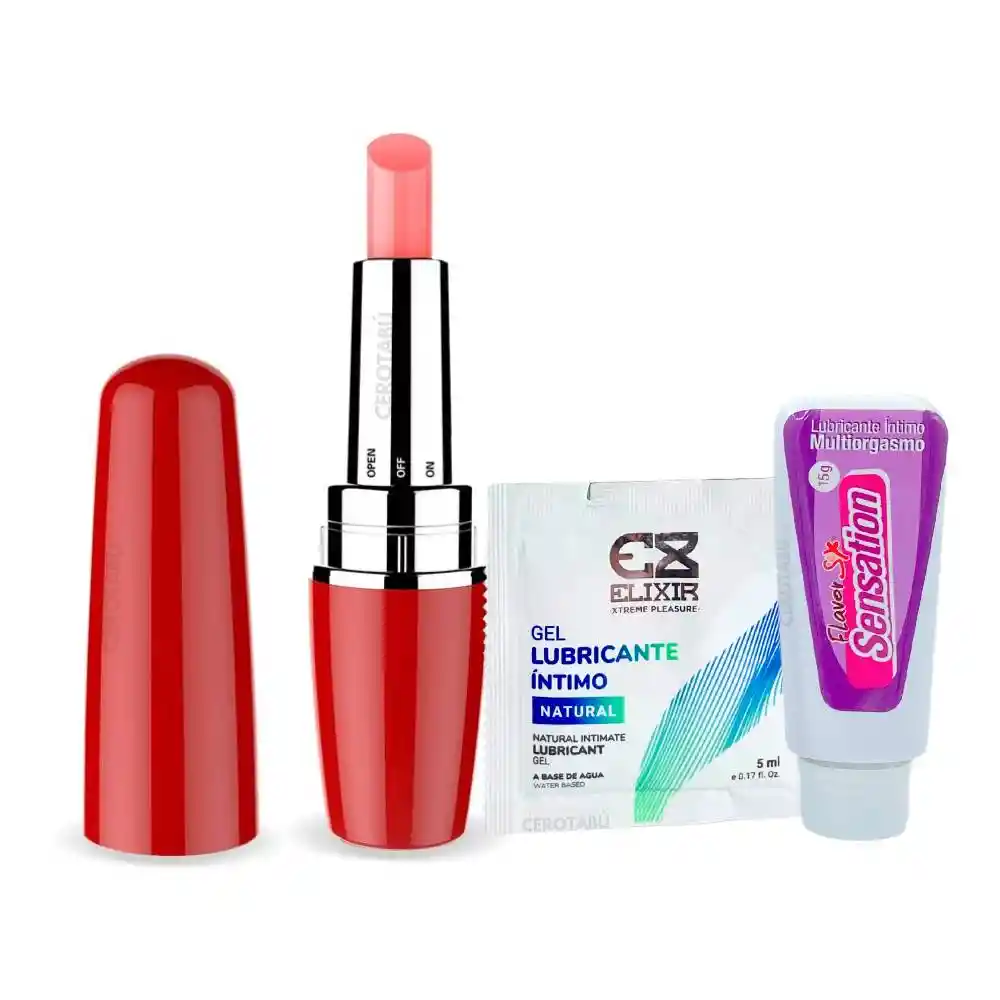 Kit Juguete Sexual Vibrador Bala + Lubricante Neutro + Multiorgasmos