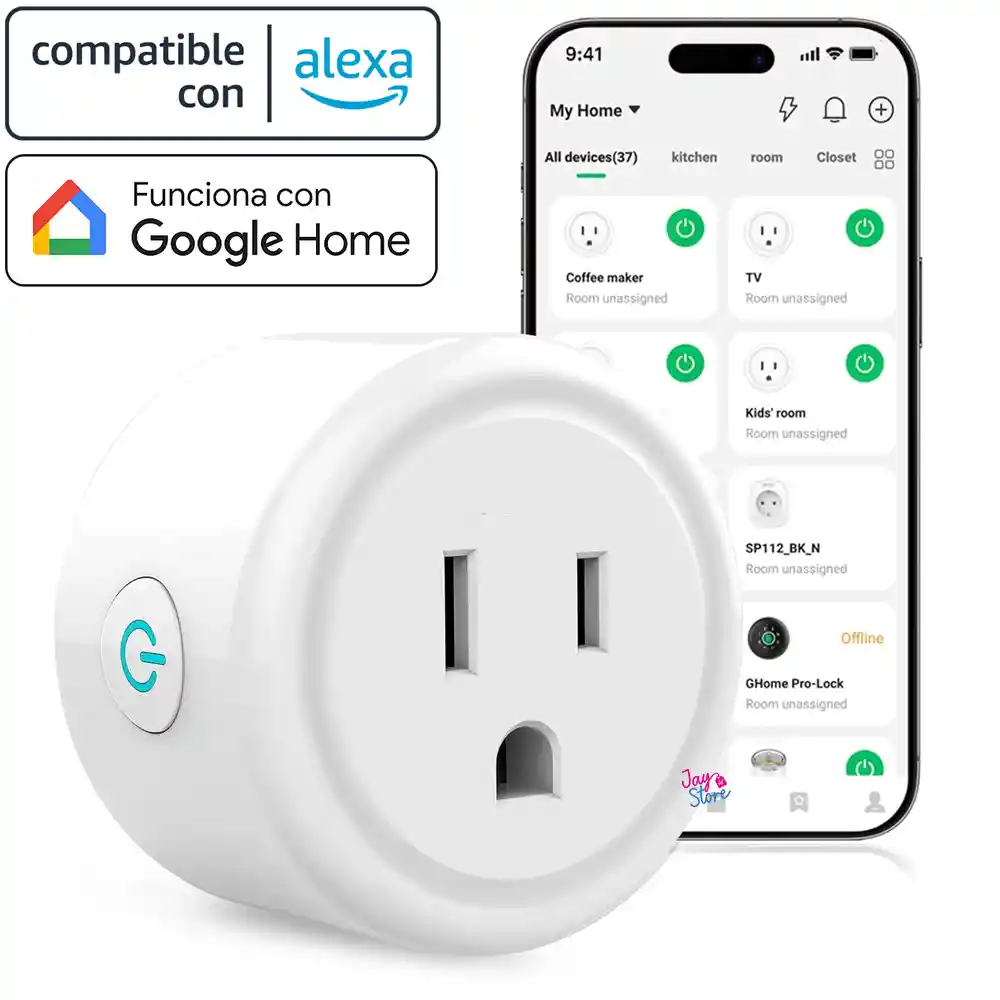 Tomacorriente Inteligente Smart Plug Alexa Google Home Wifi 2.4g