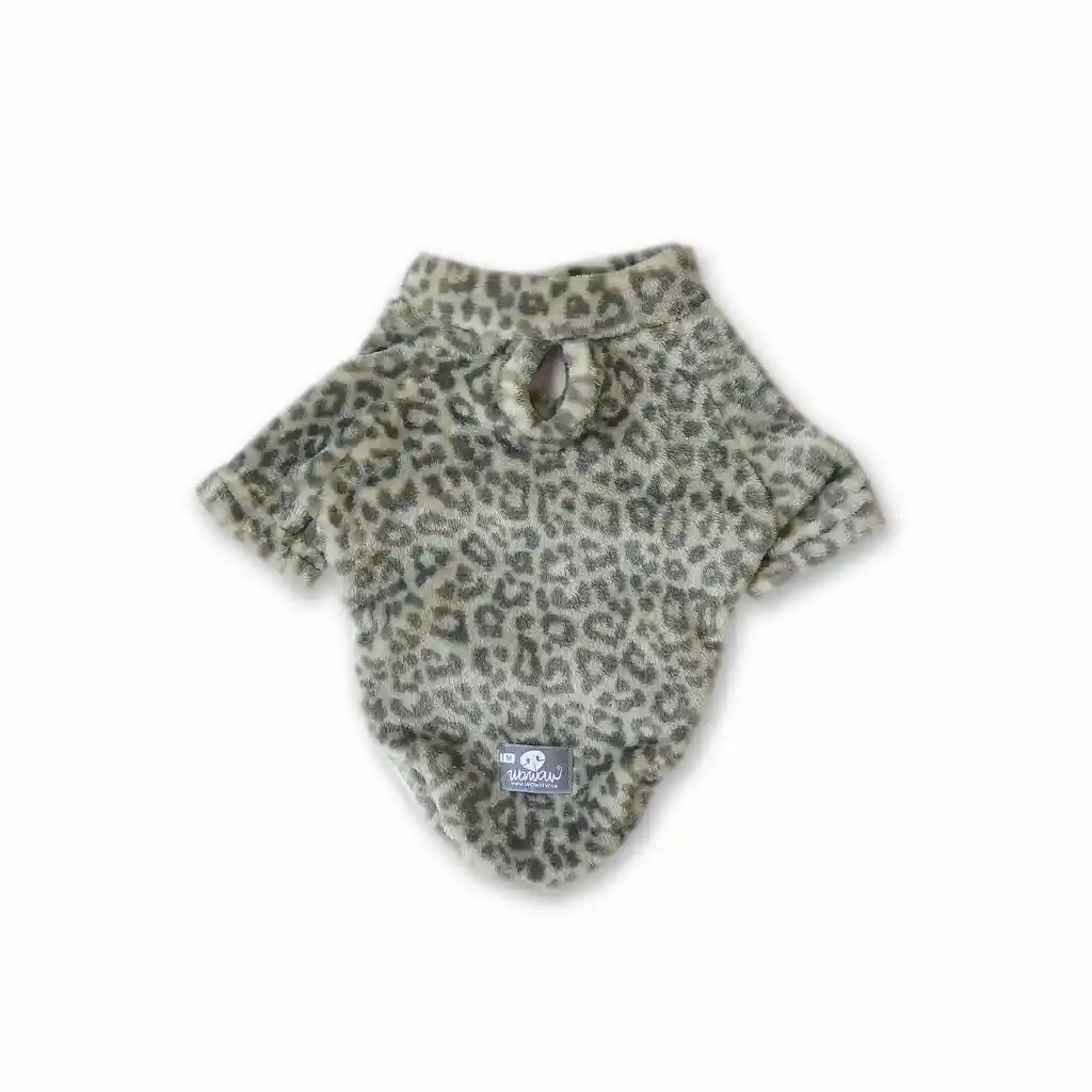 Saco 7xl Cuello Nerú Animal Print Gris