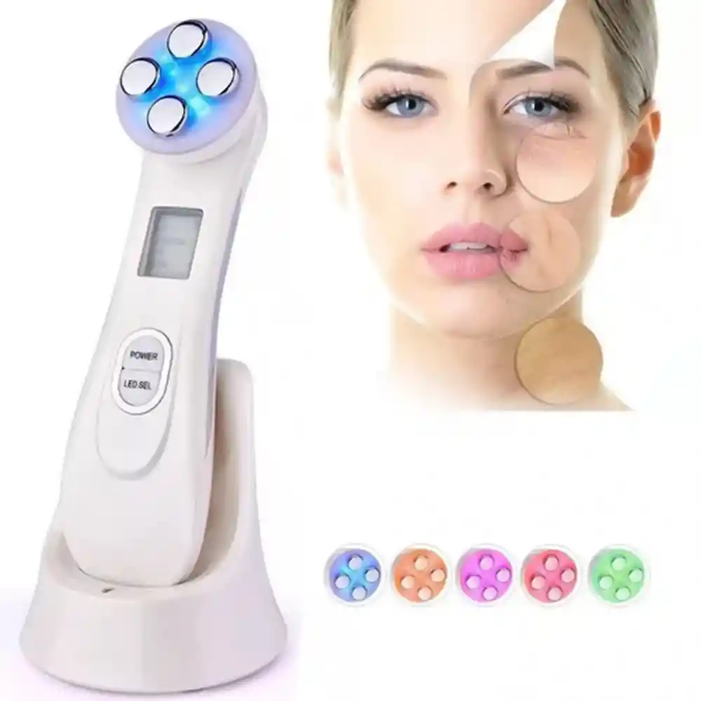 Maquina Radio Masaje Facial Frecuencia Antiarrugas Luz Led