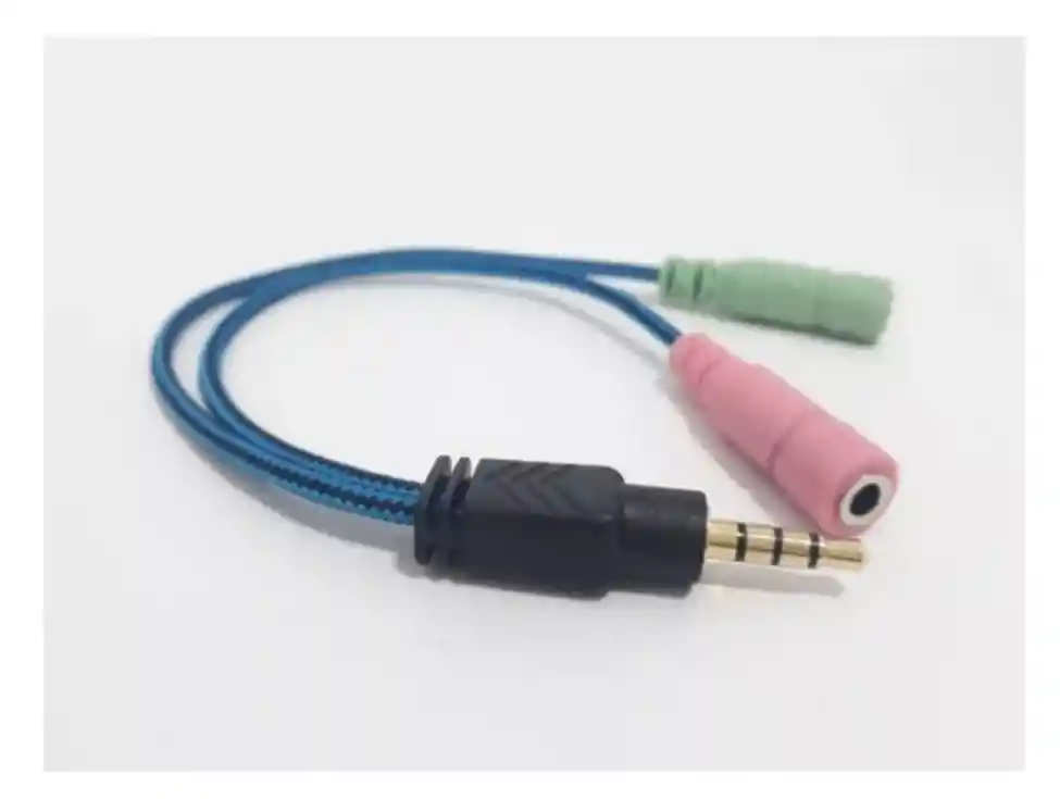 Cable Adaptador Convertidor Plug 3.5 Audio Y Micrófono 2 A 1