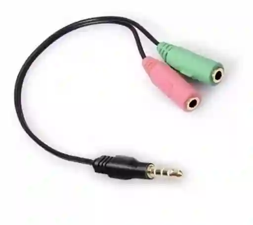 Cable Adaptador Convertidor Plug 3.5 Audio Y Micrófono 2 A 1