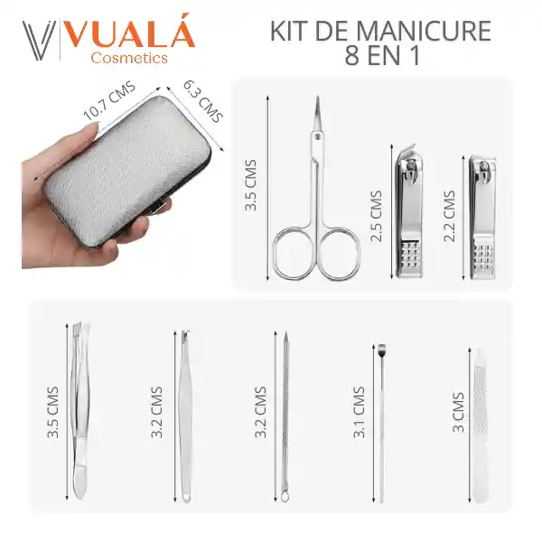 Kit De Manicure 8 En 1