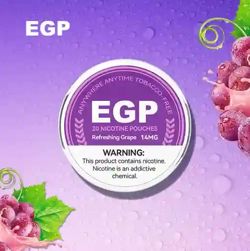 Egp Refreshing Grape 14mg - Parches De Nicotina, Nicotine Pouches