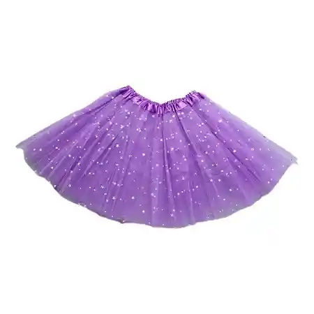 Tutu De Niña Color Morado Con Lentejuelas Brillantes Escarchado Falda Ballet Malla Elástica Tutu Vestido Bailarina Disfraz Halloween