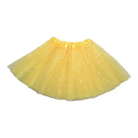 Tutu De Niña Color Amarillo Con Lentejuelas Brillantes Escarchado Falda Ballet Malla Elástica Tutu Vestido Bailarina Disfraz Halloween