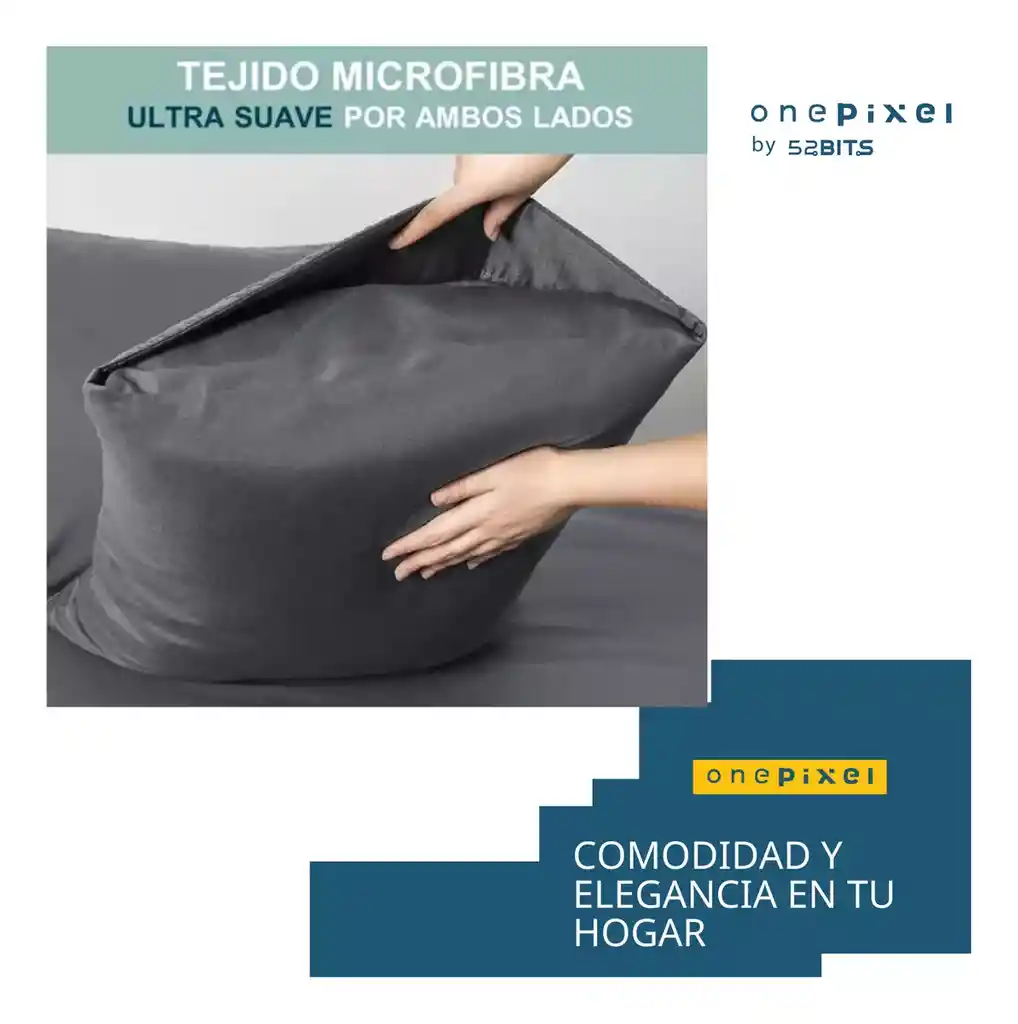 Sabanas King Hotel Suave 1800 Casatua + 2 Fundas Almohada Color Gris Oscuro