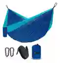 Hamaca Doble Xl Para Campamento Excursion Viaje De 500 Libras 52 Bits Color Azul