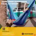 Hamaca Doble Xl Para Campamento Excursion Viaje De 500 Libras 52 Bits Color Azul