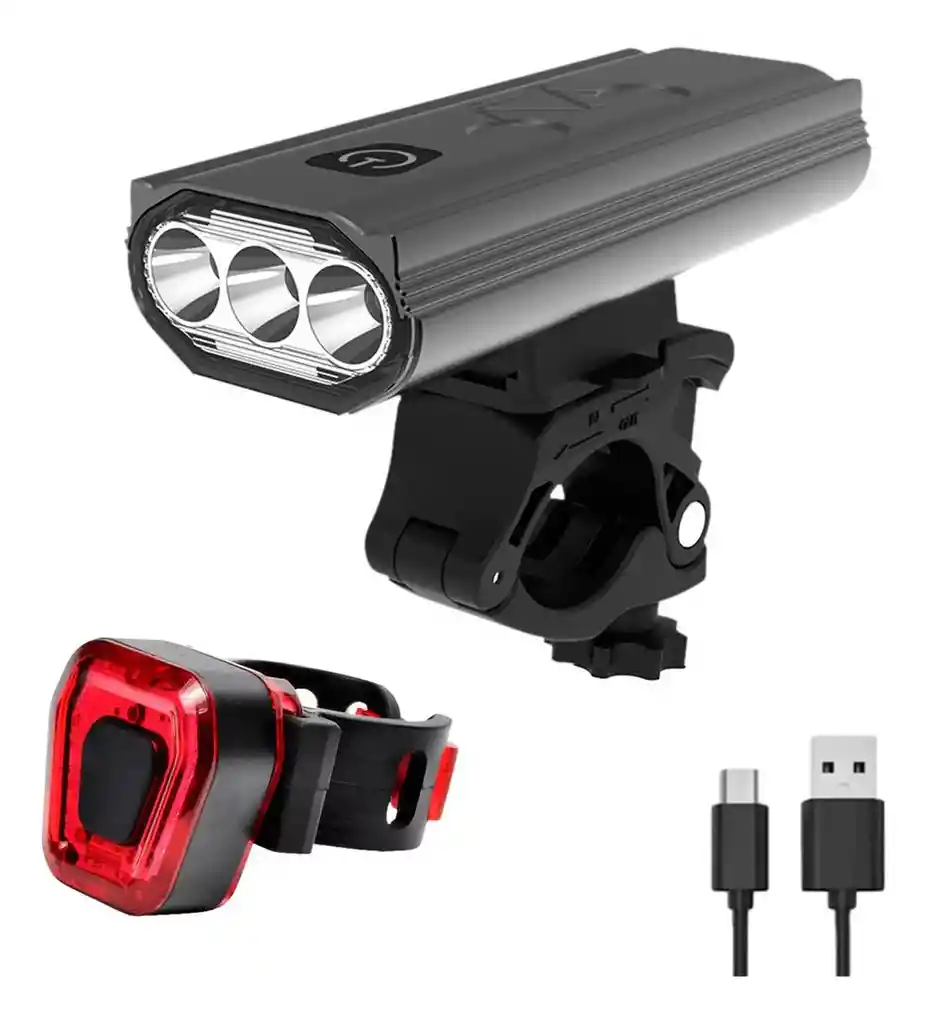 Luz Para Bicicleta Biliteset01 Delantera Y/o Trasera Color Negro