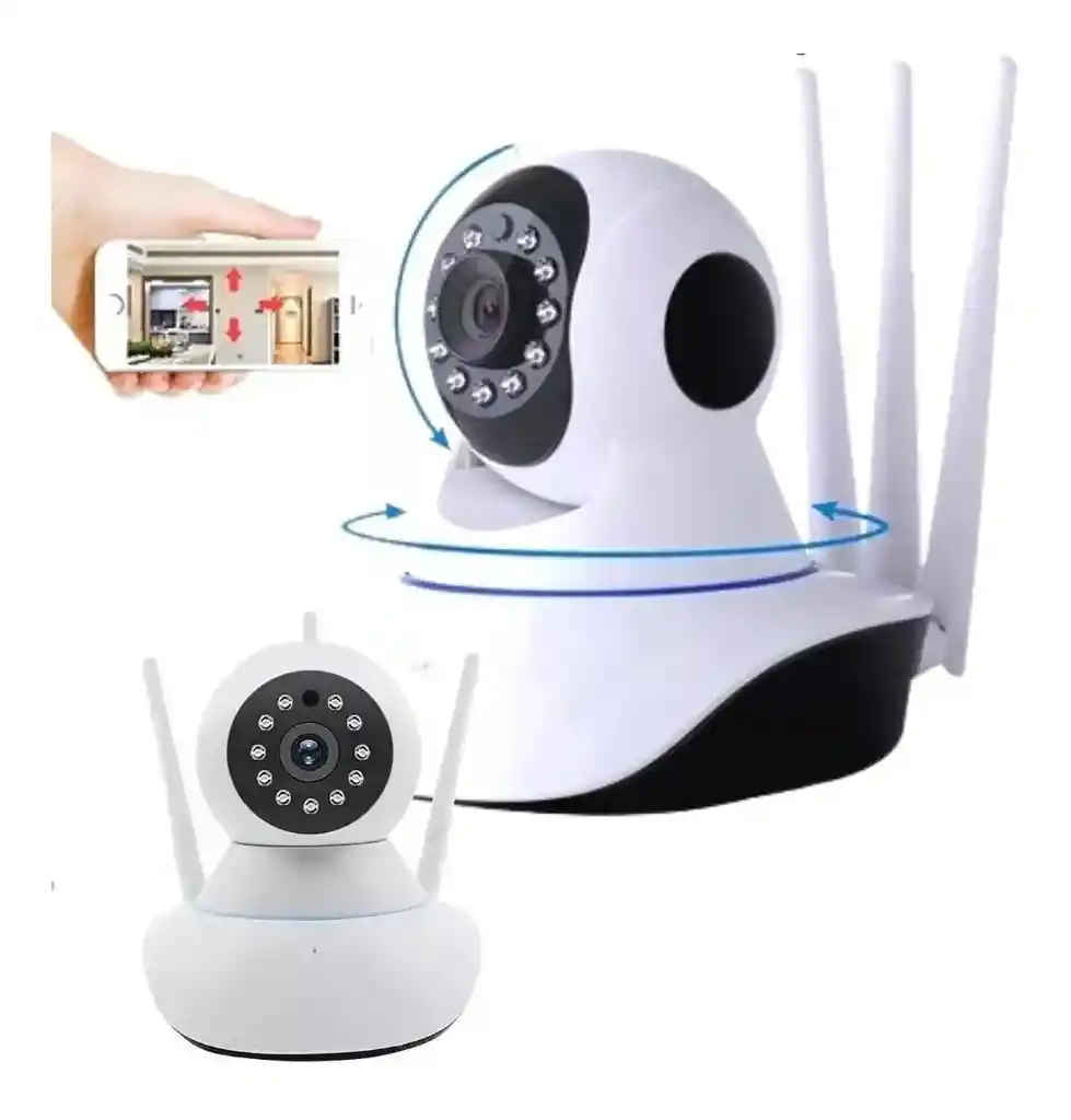 Cámara Wifi Ip 3 Antenas Monitorea A Tu Bebé
