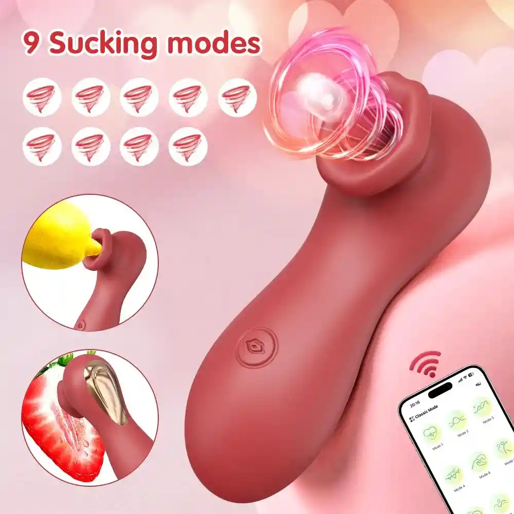 Succionador App. Vibrador Larga Distancia, Vibrador Bluetooth