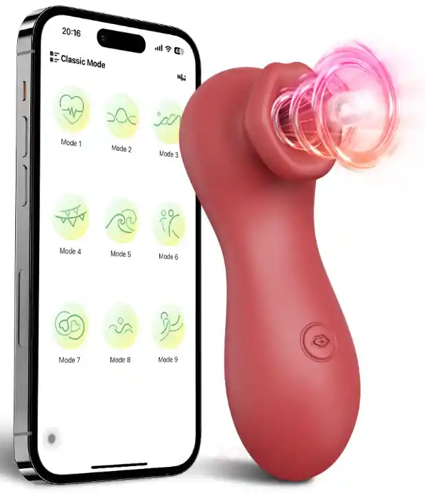 Succionador App. Vibrador Larga Distancia, Vibrador Bluetooth