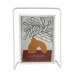 Portaretrato Concepts Boho 30x19cm Blanco 40% Hierro 40% Vidrio