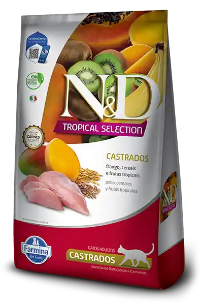 Alimento Nd Gato Adulto Castrado Tropical Con Pollo X1,5kg