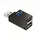 Adaptador Hub Divisor Mini De Alta Velocidad 1 Puerto Usb 3.0 Y 2 Usb 2.0 Para Pc Portátil Compuvirtual