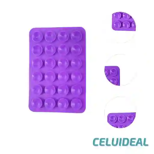 Funda Adhesiva Silicona De Succion Para Celular Para Selfie Y Videos Morada