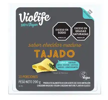 Queso Tipo Cheddar X200g Violife