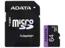 Memoria Micro Sd 64gb Clase 10 - Videos Fhd Velcoidad 80mbs Incluye Adaptador