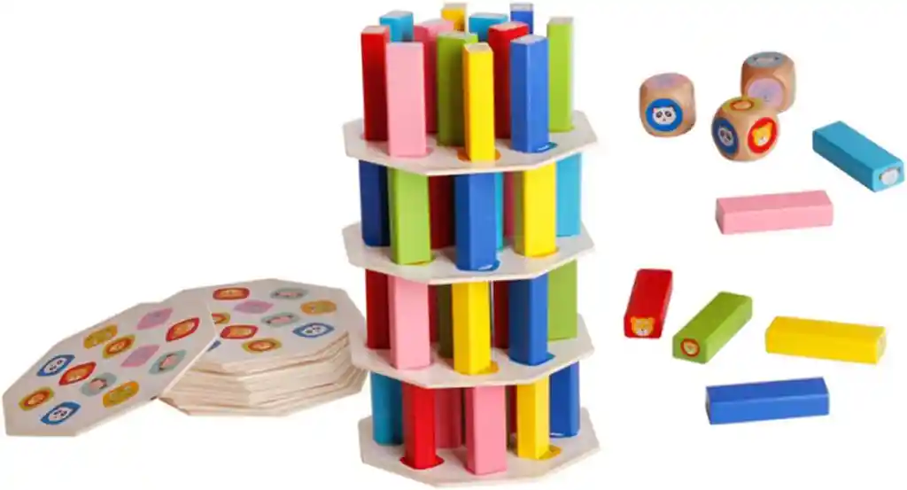 Juego Estimulación Motora Torre De Bloques Para Niños