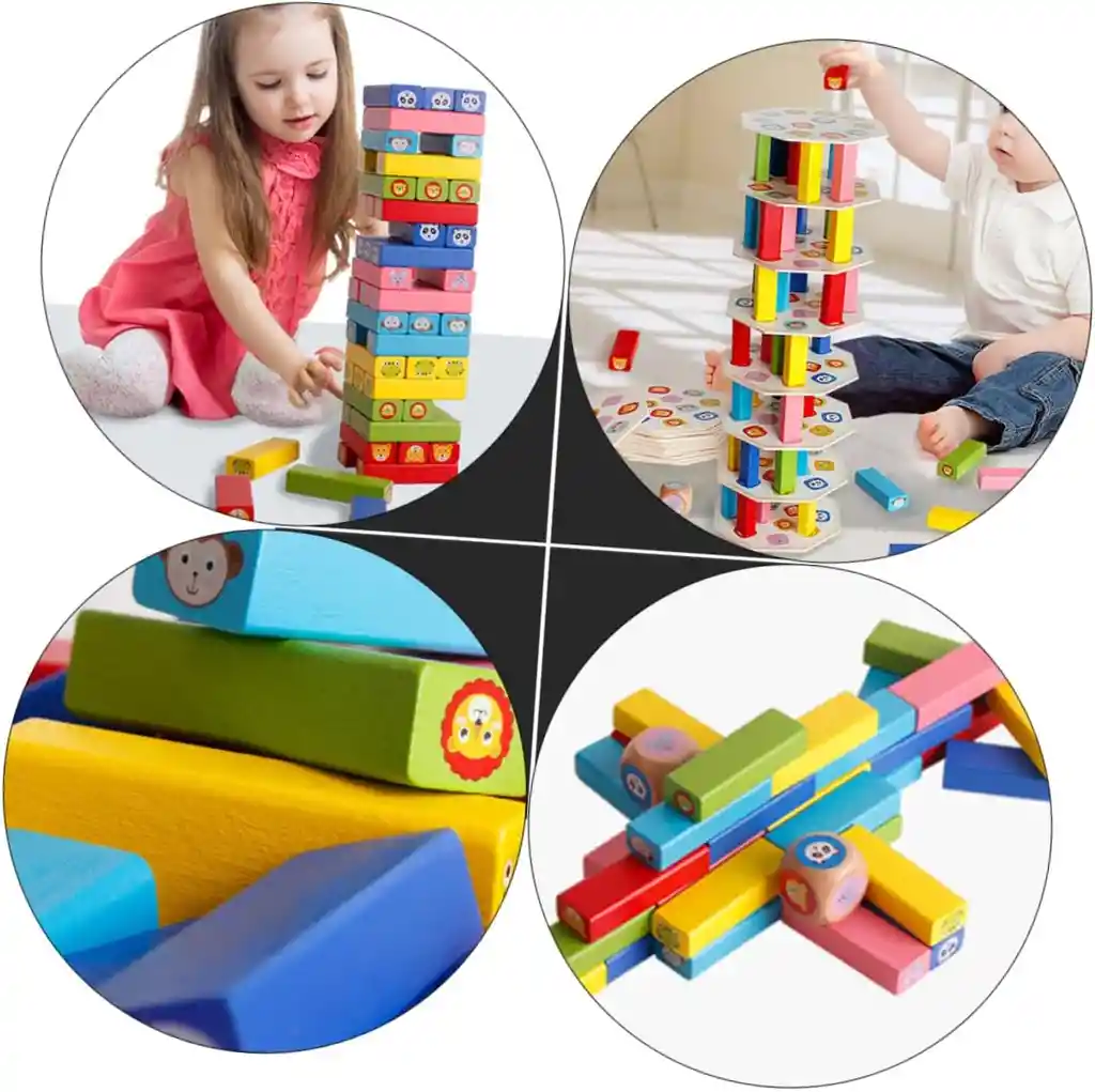 Juego Estimulación Motora Torre De Bloques Para Niños