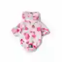 Saco S Cuello Alto Cremallera Bisonte Animal Print Rosado