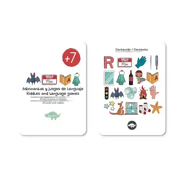 Juego Estimulación Visual Flash Cards Adivinanzas Para Niños