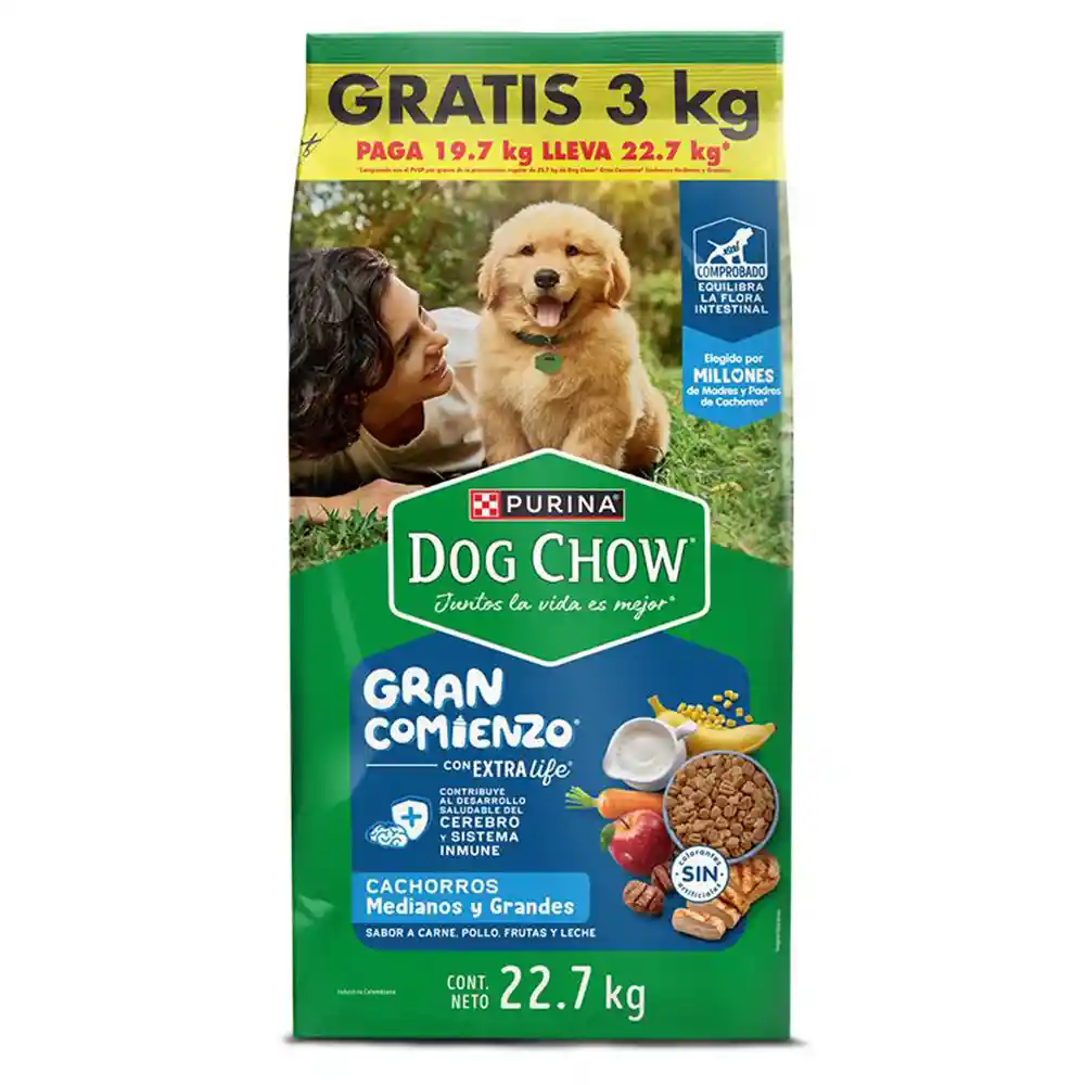 Dog Chow Cachorro Gran Comienzo Pg19.7kg Ll22.7 Kg