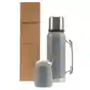 Termo Mate 1 Lt + Mate Con Bombilla Acero Inoxidable